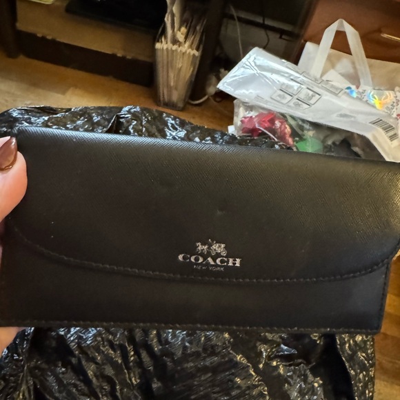 Coach Black Leather Clutch - Picture 1 of 4